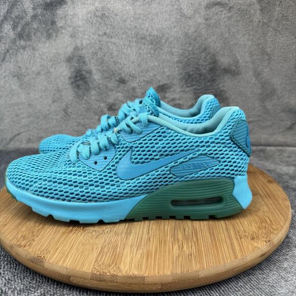 Nike Air Max 90 Ultra BR Shoes Womens Size 7.5 Turquoise Mesh Running 725061-401 - Picture 3 of 9